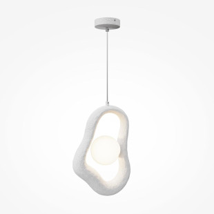 Lampa Wisząca Maytoni Opus Biała | Organiczny Styl Japandi