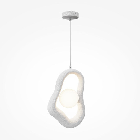 Lampa Wisząca Maytoni Opus Biała | Organiczny Styl Japandi