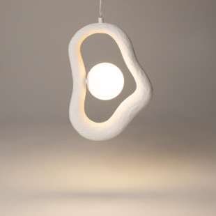 Lampa Wisząca Maytoni Opus Biała | Organiczny Styl Japandi