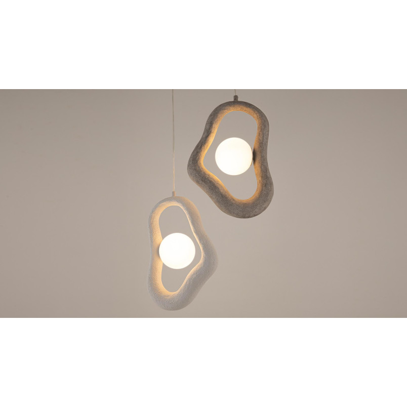 Lampa Wisząca Maytoni Opus Biała | Organiczny Styl Japandi