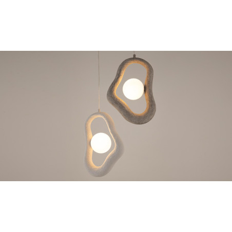 Lampa Wisząca Maytoni Opus Biała | Organiczny Styl Japandi