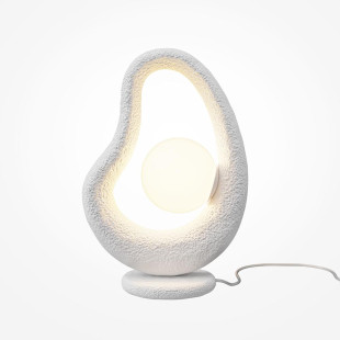 Lampa Stołowa Maytoni Opus White | Biała Organiczna Forma Japandi