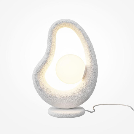 Lampa Stołowa Maytoni Opus White | Biała Organiczna Forma Japandi