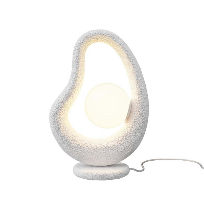 Lampa Stołowa Maytoni Opus White | Biała Organiczna Forma Japandi