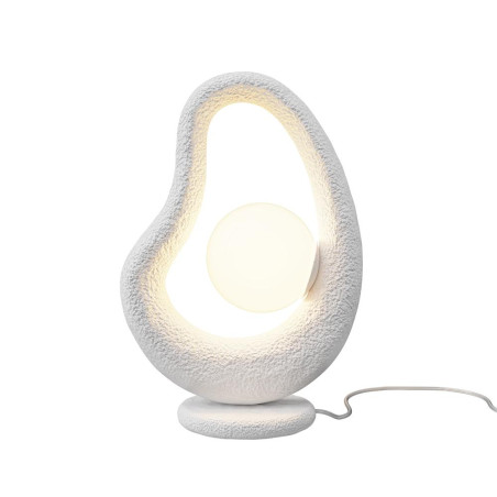 Lampa Stołowa Maytoni Opus White | Biała Organiczna Forma Japandi