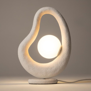 Lampa Stołowa Maytoni Opus White | Biała Organiczna Forma Japandi