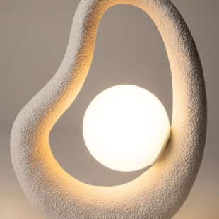 Lampa Stołowa Maytoni Opus White | Biała Organiczna Forma Japandi