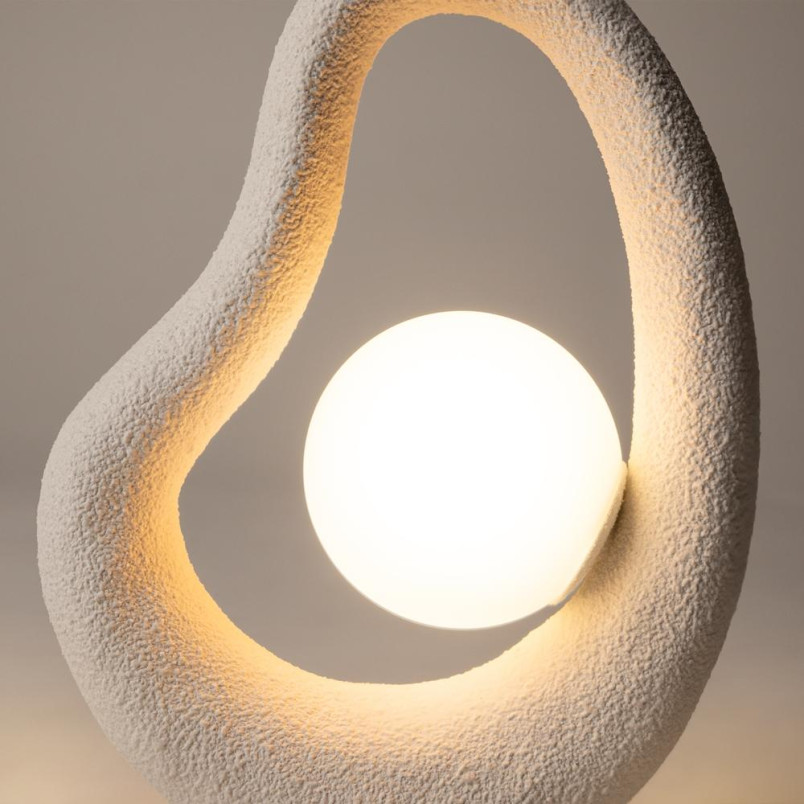 Lampa Stołowa Maytoni Opus White | Biała Organiczna Forma Japandi