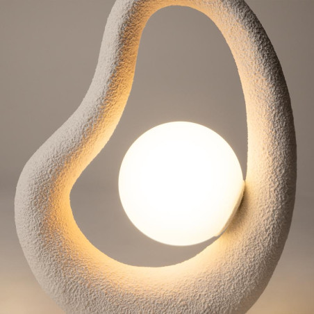 Lampa Stołowa Maytoni Opus White | Biała Organiczna Forma Japandi