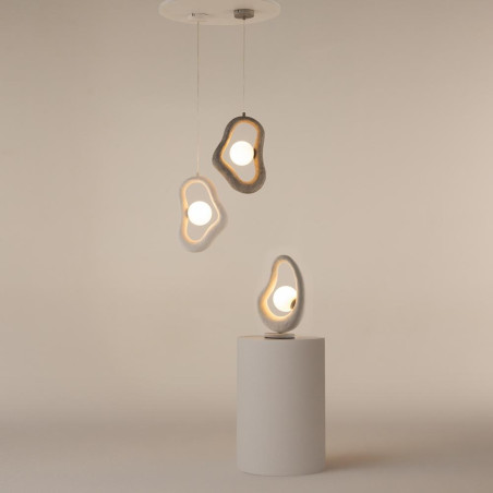 Lampa Stołowa Maytoni Opus White | Biała Organiczna Forma Japandi