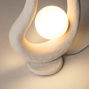 Lampa Stołowa Maytoni Opus White | Biała Organiczna Forma Japandi