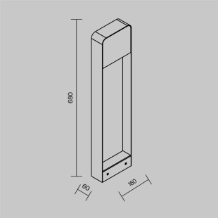 Landscape luminaire Porte Black Maytoni