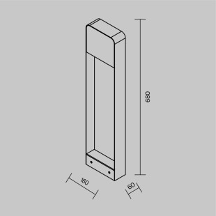 Landscape luminaire Porte Black Wood Maytoni