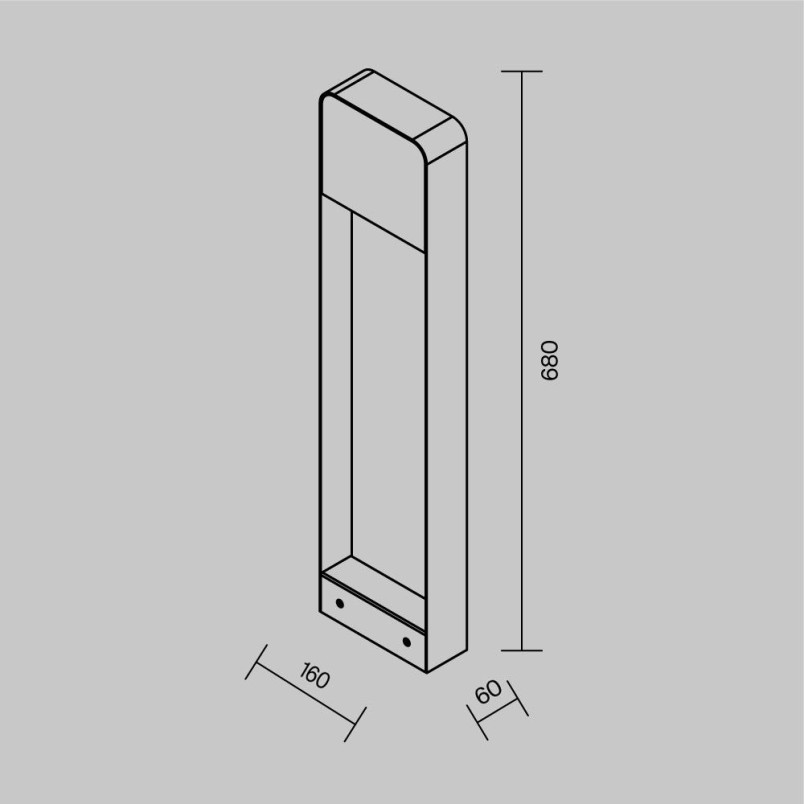 Landscape luminaire Porte Black Wood Maytoni