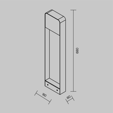 Landscape luminaire Porte Black Wood Maytoni