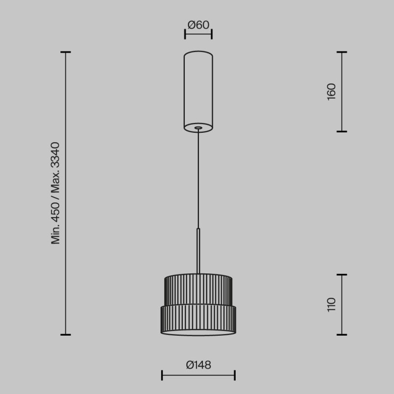 Lampa wisząca Scala White Maytoni