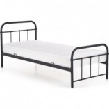 Łóżko metalowe 140x200 HALMAR Linda - Czarny