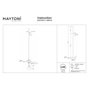 Lampa podłogowa Thin Brass Maytoni