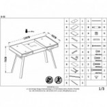 Biurko szklane Halmar B33 120cm | Skandynawski design