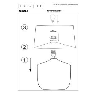 AMBALA Table lamp 1xE27 Natural Lucide