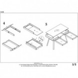 Biurko szklane Halmar B33 120cm | Skandynawski design
