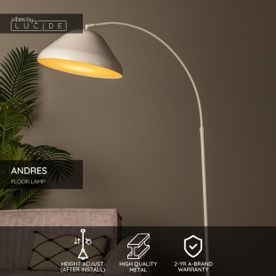 ANDRES Floor lamp 1xE27 Cream  (Vibes) Lucide