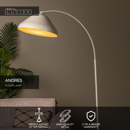 ANDRES Floor lamp 1xE27 Cream  (Vibes) Lucide