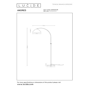 ANDRES Floor lamp 1xE27 Cream  (Vibes) Lucide