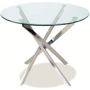 Stół szklany okrągły Agis 90cm Signal - Elegancki design