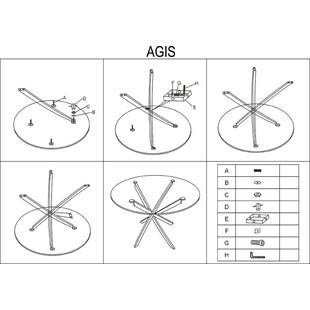 Stół szklany okrągły Agis 90cm Signal - Elegancki design