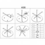 Stół szklany okrągły Agis 90cm Signal - Elegancki design