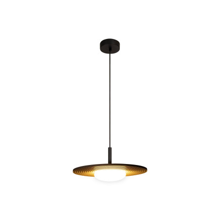 Lampa wisząca z płaskim kloszem Carmino LED 3000K 38,7cm taupe Essential Lucide