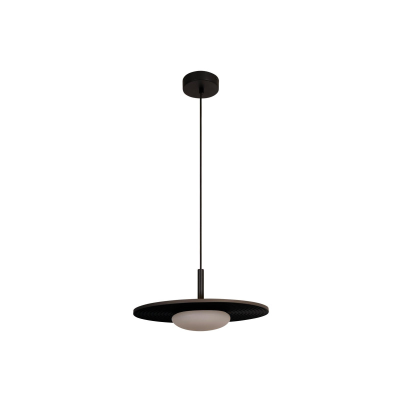 Lampa wisząca z płaskim kloszem Carmino LED 3000K 38,7cm taupe Essential Lucide