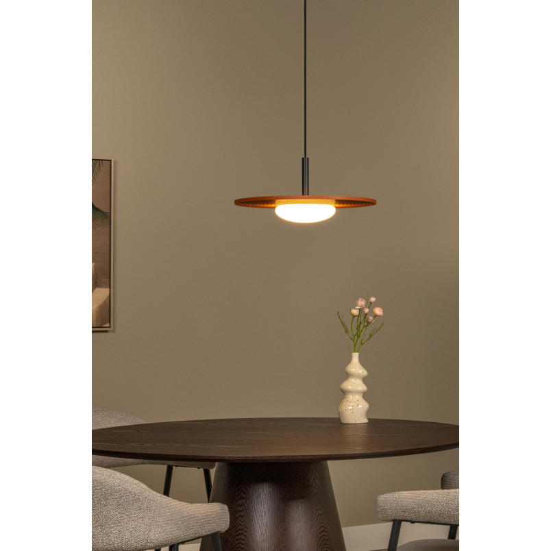 Lampa wisząca z płaskim kloszem Carmino LED 3000K 38,7cm terracotta Essential Lucide