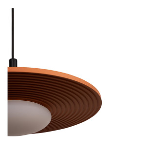Lampa wisząca z płaskim kloszem Carmino LED 3000K 38,7cm terracotta Essential Lucide