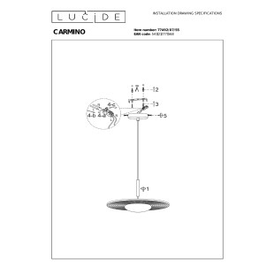 Lampa wisząca z płaskim kloszem Carmino LED 3000K 38,7cm terracotta Essential Lucide