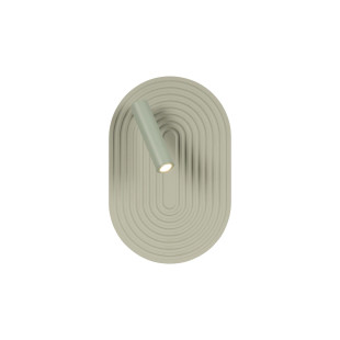 Kinkiet owalny ryflowany z reflektorkiem Carmino LED 27000K zielony Essential Lucide