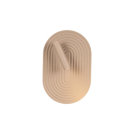 Kinkiet owalny ryflowany z reflektorkiem Carmino LED 27000K taupe Essential Lucide