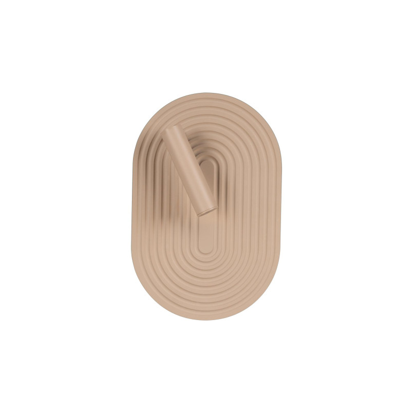 Kinkiet owalny ryflowany z reflektorkiem Carmino LED 27000K taupe Essential Lucide