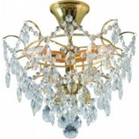 Plafon Glamour Rosendal Markslojd | Kryształowy, Złoty 36cm