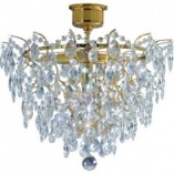 Plafon Glamour z Kryształkami Rosendal 48cm Złoty - Markslojd
