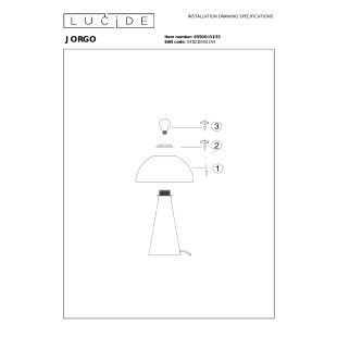 JORGO Table lamp D 20 cm 1xE27 Green Essential Lucide