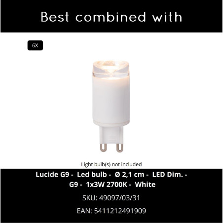 KEONI Ceiling spotlight 6xG9 Taupe Essential Lucide