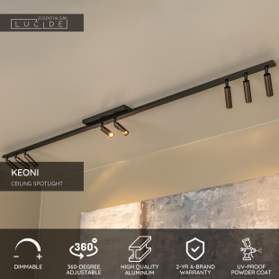 KEONI Ceiling spotlight 8xG9 Coffee Essential Lucide