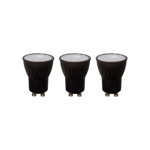 MR11 * 3 Led bulb Ø 3,5 cm LED Dim. GU10 (MR11) 3x3,8W 2700K Black Set of 3 Lucide