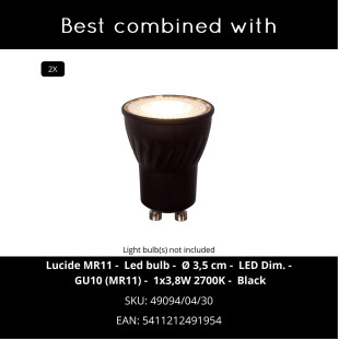 Kinkiet podwójny z włącznikami Otimo coffee Lucide