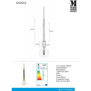 Lampa wisząca Saddle czarno-miedziana | Markslojd - Kup online