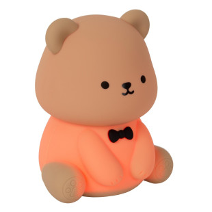 PINCHA BEAR Rechargeable Table lamp Children Battery pack LED 3 StepDim 1x0,5W 2100K Rgb Brown - Essential Lucide