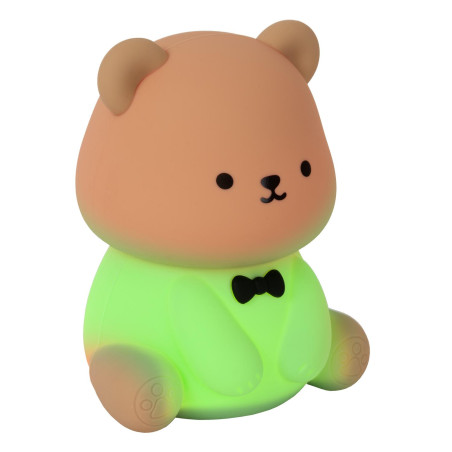 PINCHA BEAR Rechargeable Table lamp Children Battery pack LED 3 StepDim 1x0,5W 2100K Rgb Brown - Essential Lucide