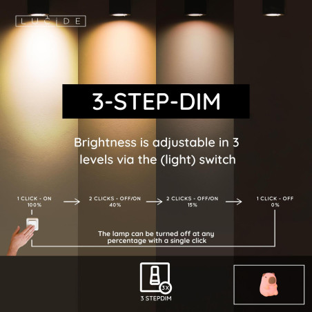 PINCHA CAPYBARA Rechargeable Table lamp Children Battery pack LED 3 StepDim 1x0,5W 2100K Cream - Essential Lucide